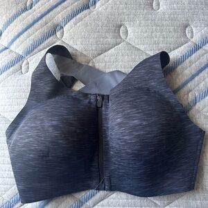 Grey Lululemon Enlite Bra Front Zipper
